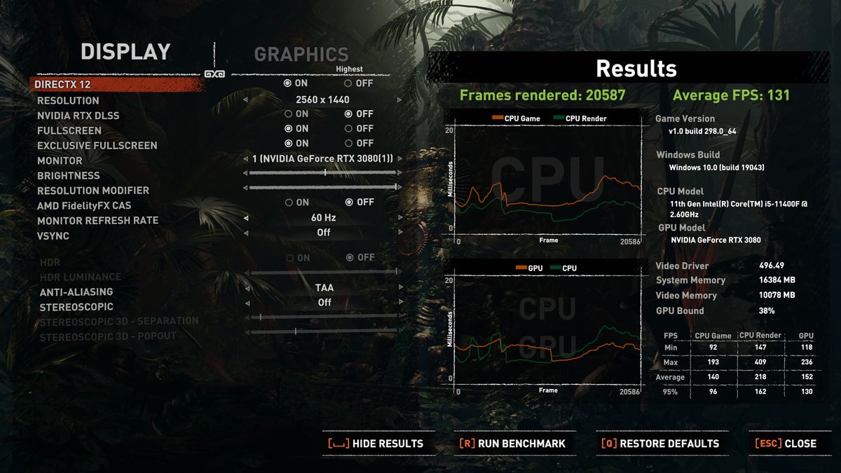 GeForce Now vs. RTX 3080 local comparisons