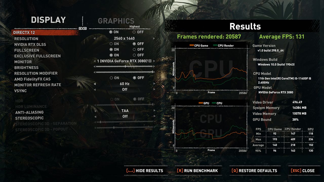 GeForce Now vs. RTX 3080 local comparisons