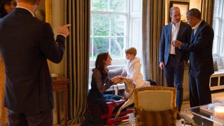 President Obama visits William, Kate and George at Kensington Palace