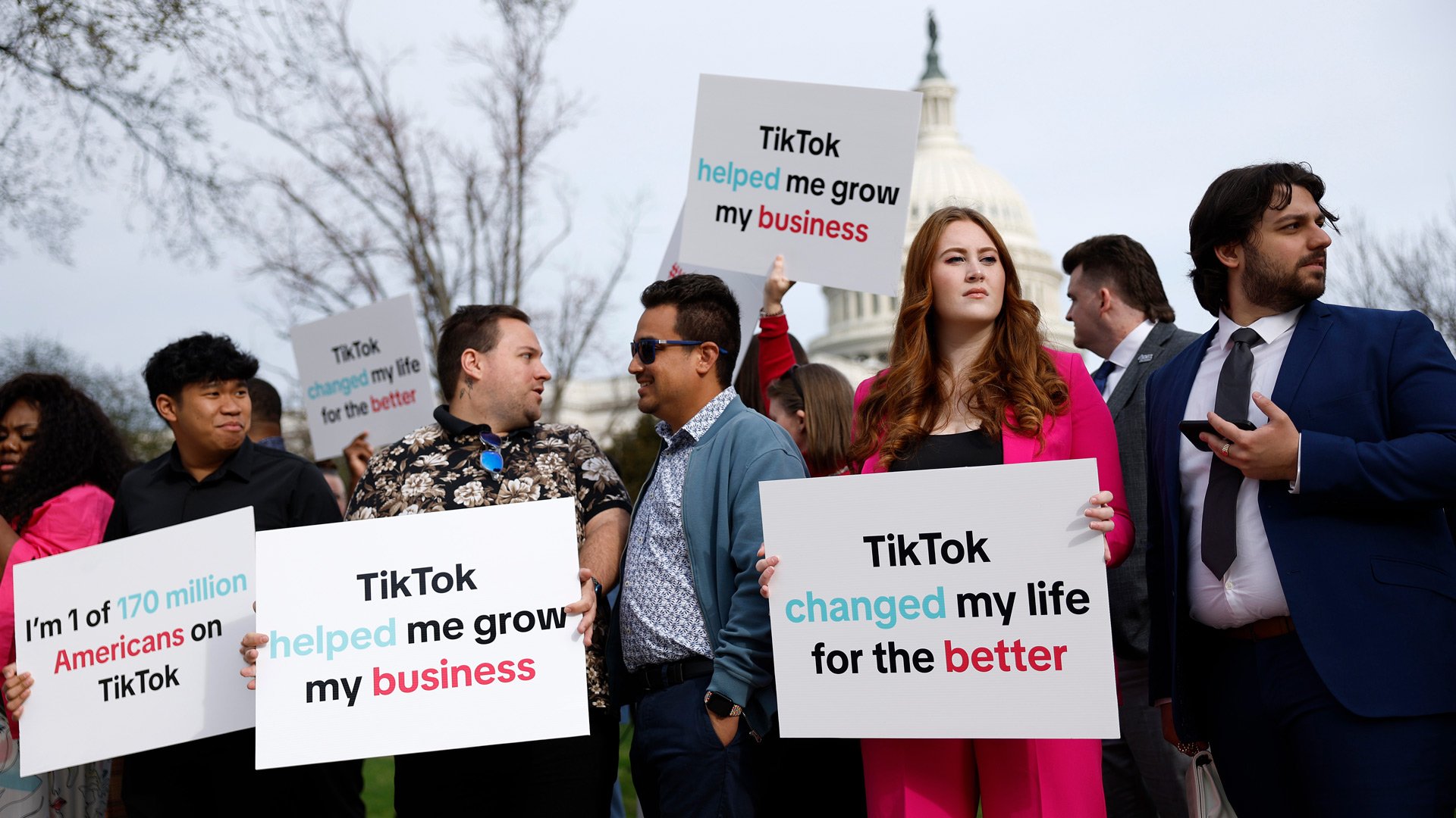 TikTok ban protesters