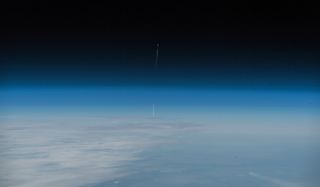 European Space Agency astronaut Alexander Gerst captured this incredible view of a failed crew launch to the International Space Station on Oct. 11, 2018.
