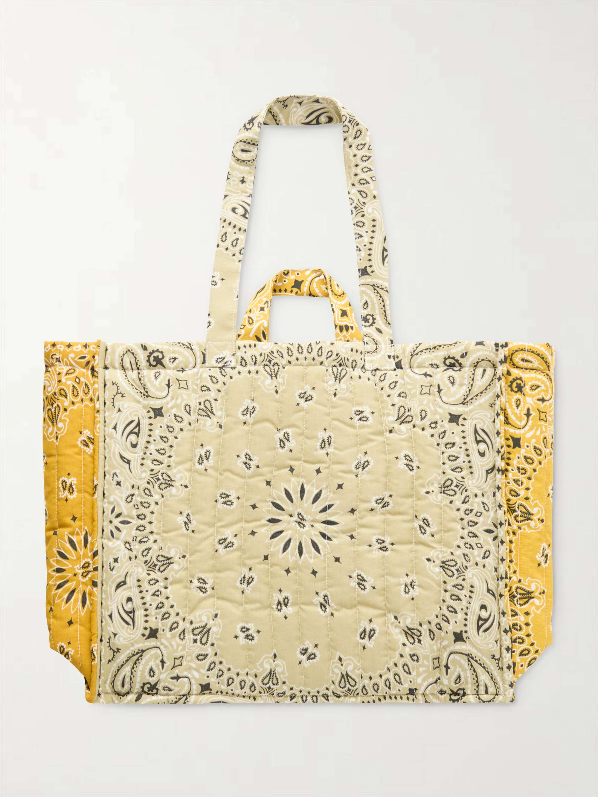 Maxi Cabas Matelass&eacute; Bandana-Print Cotton Tote