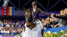 Becky Moody (GBR) riding Jagerbomb third in the FEI Dressage World Cup 2025/26 - Amsterdam (NED)