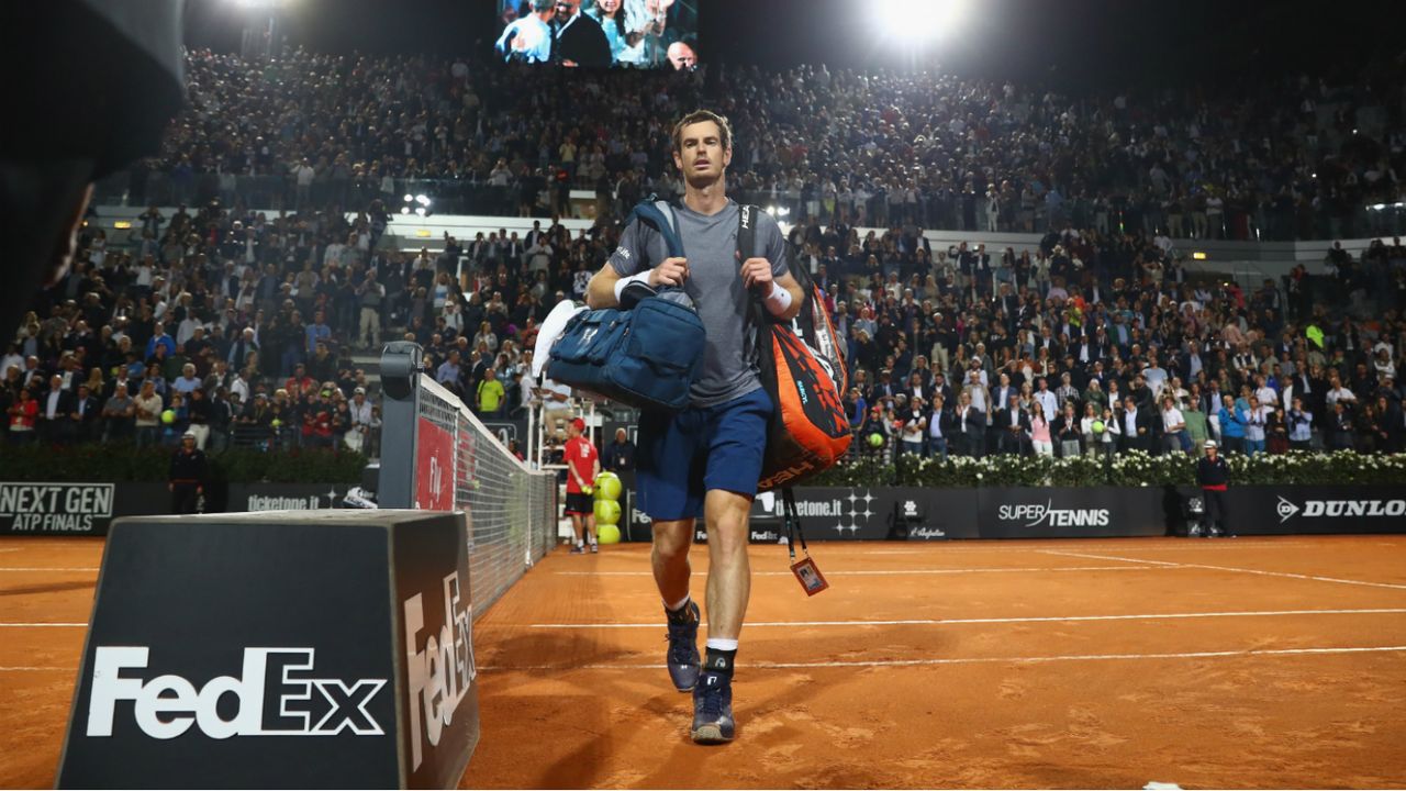 Andy Murray in the Italian Open