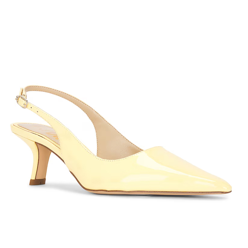 Yellow slingback heels, Sam Edelman