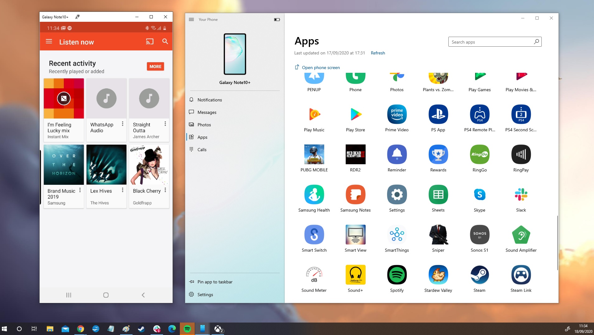 android app run windows 10