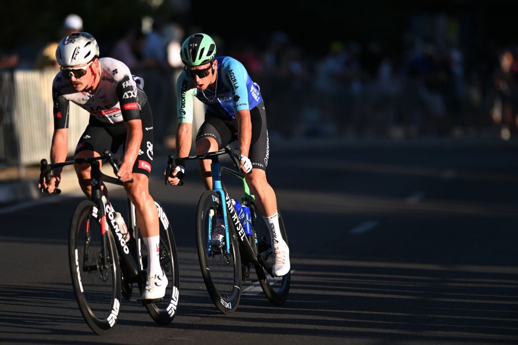 ADELAIDE AUSTRALIA JANUARY 18 Jordan Labrosse of France and Team Decathlon Ag2R La Mondiale competes during the Villawood Mens Classic 2025 a 18km one day race circuit from Adelaide to Adelaide on January 18 2025 in Adelaide Australia Photo by Dario BelingheriGetty Images