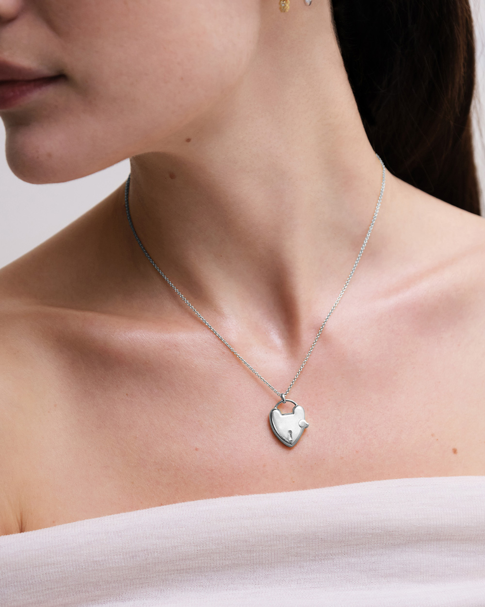 Silver Biography Heart Locket Necklace