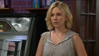 Lily Brooks O’Briant as Lucy upset in The Young and the Restless