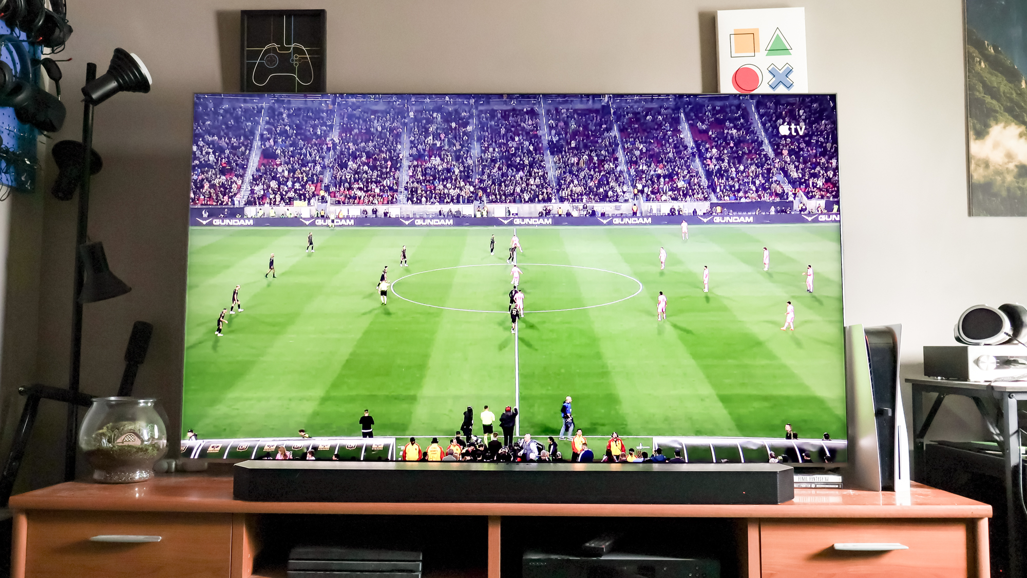 A TCL QM9K TV in a living room