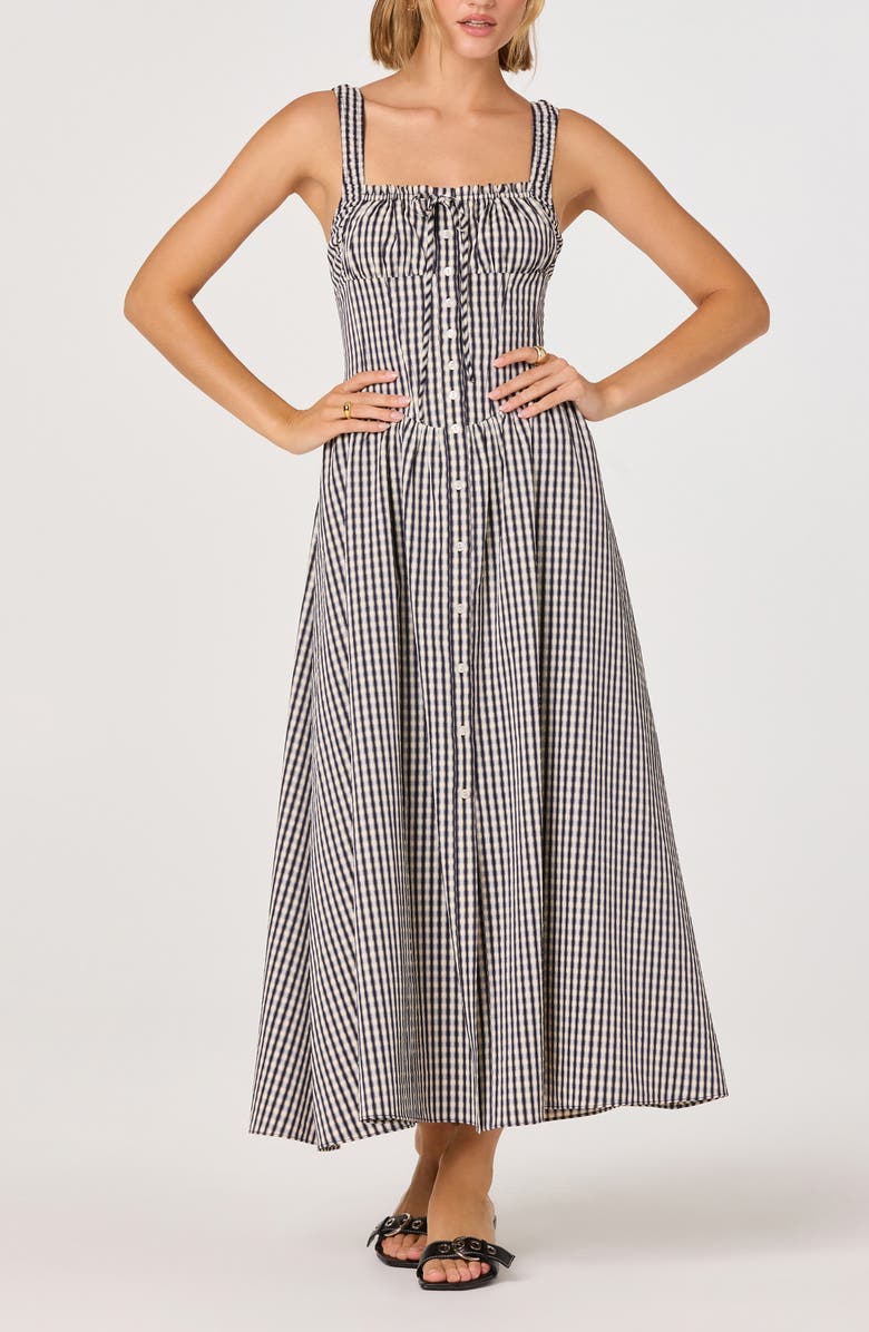 Temperance Gingham Corset Midi Dress