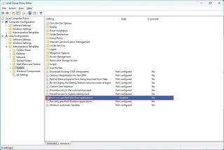 Group Policy user configuration