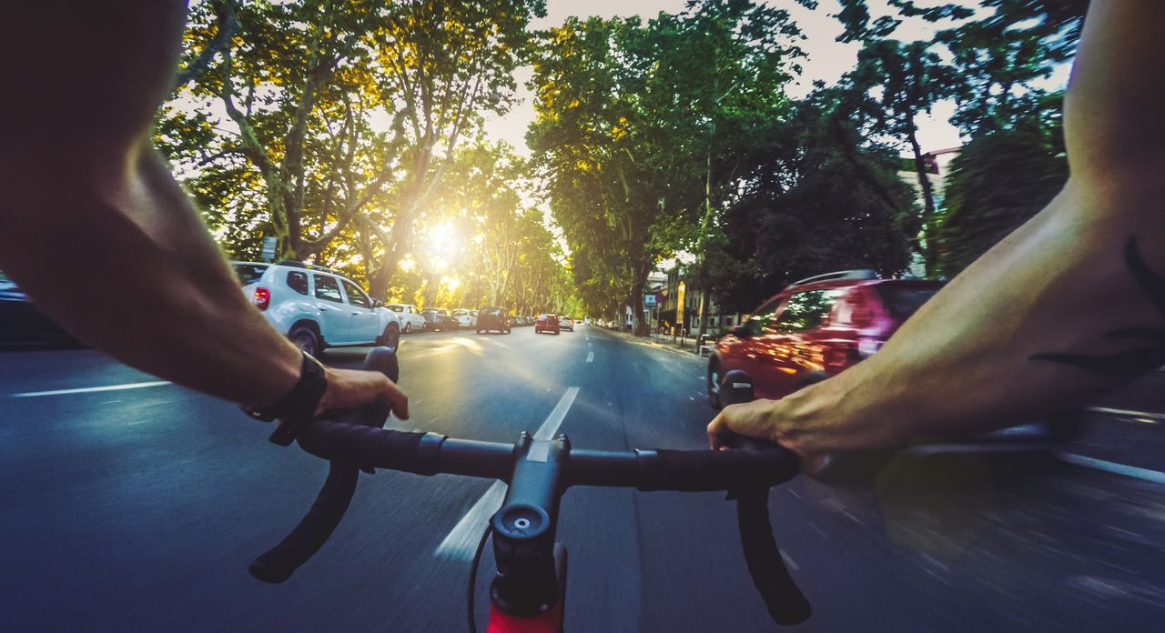 Cyclist in the city