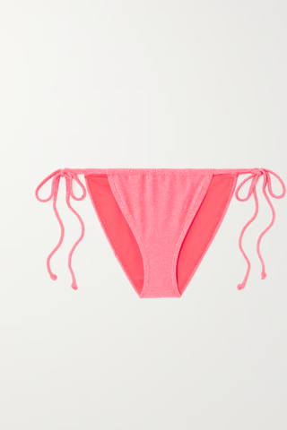 Swim Trends 2024 | Good American Sparkle Tiny Ties Metallic Bikini Briefs