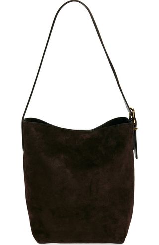 Essentials Suede Bucket Bag