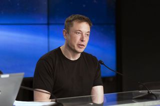 SpaceX founder and CEO Elon Musk discusses the company's successful Falcon Heavy rocket test launch in February 2018.