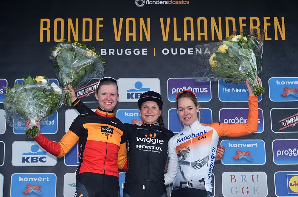 Elisa Longo Borghini (Wiggle High5) wins 2015 Tour of Flanders Women