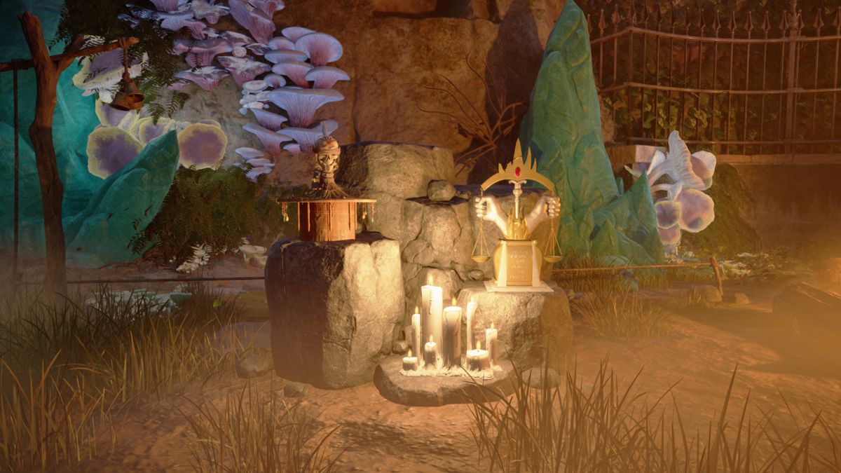 Avowed Totem of Defiance locations - Two totems, including Skaen&#039;s, placed on stone pedestals at camp.