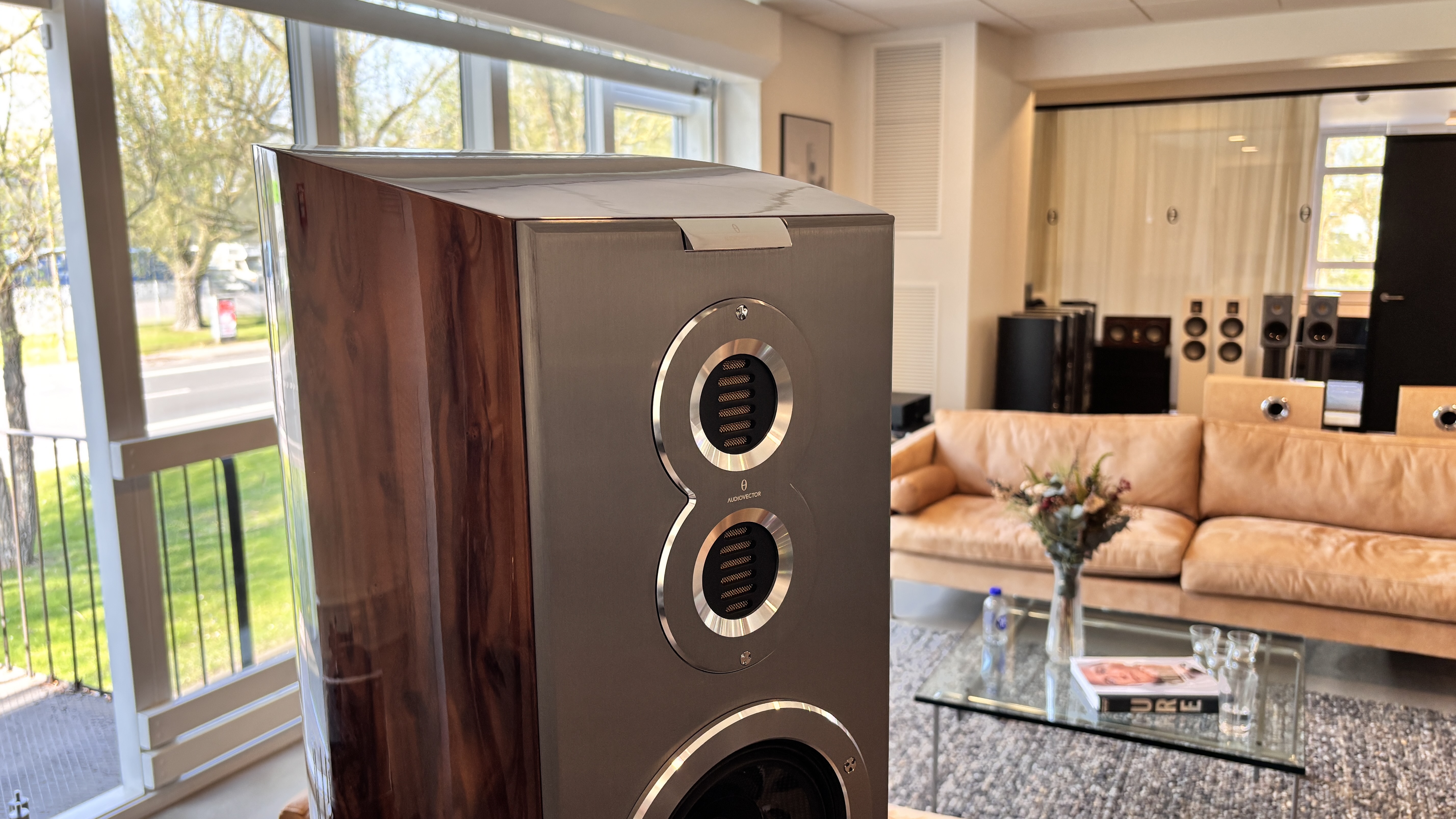 Audiovector R 10 Arreté floorstanders drivers closeup shot