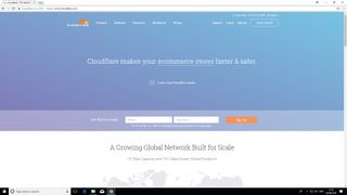 Website screenshot for Cloudflare
