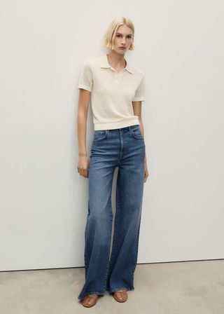 Mango, High-Rise Wideleg Jeans