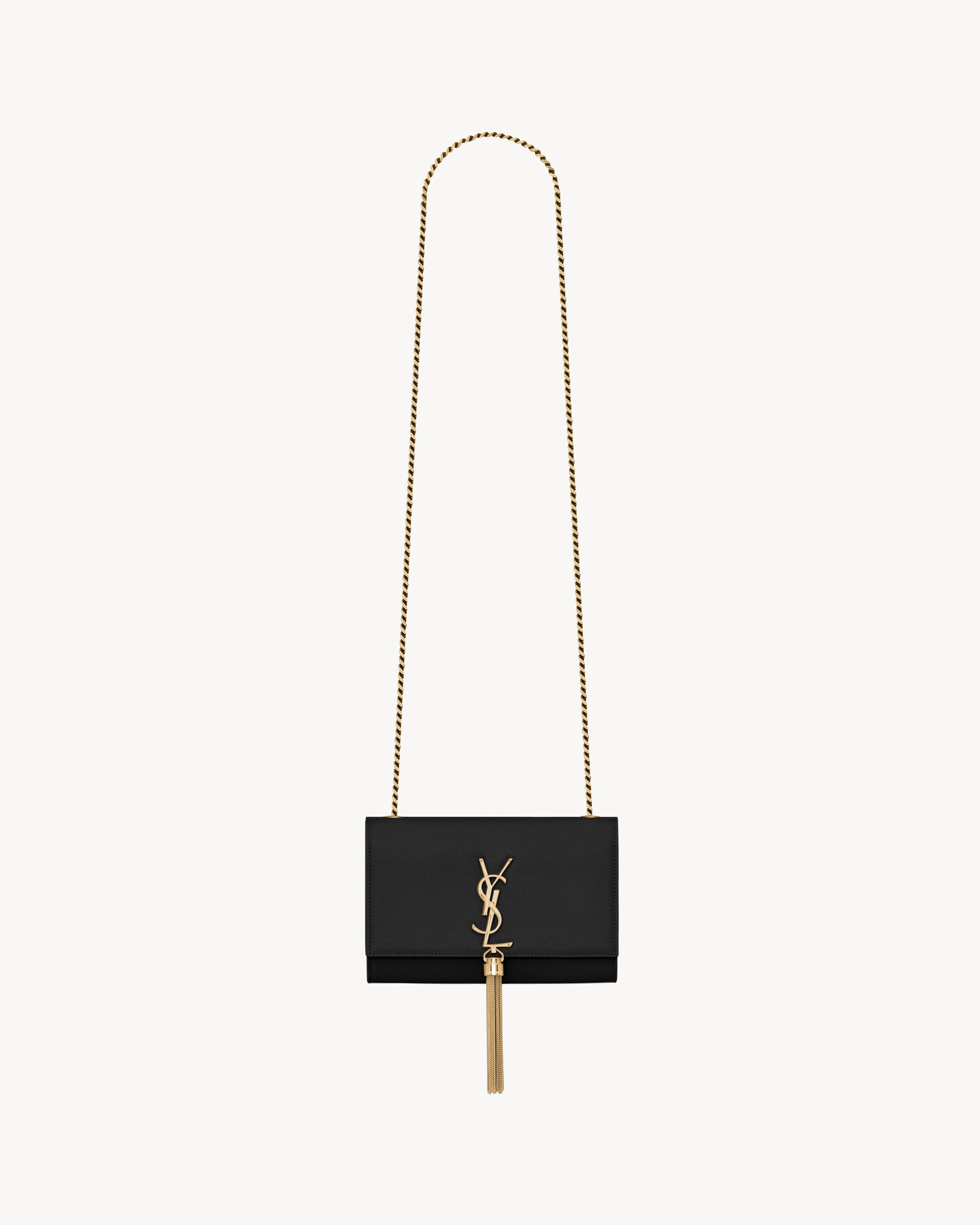 Kate Small Tassel in Grain De Poudre Embossed Leather