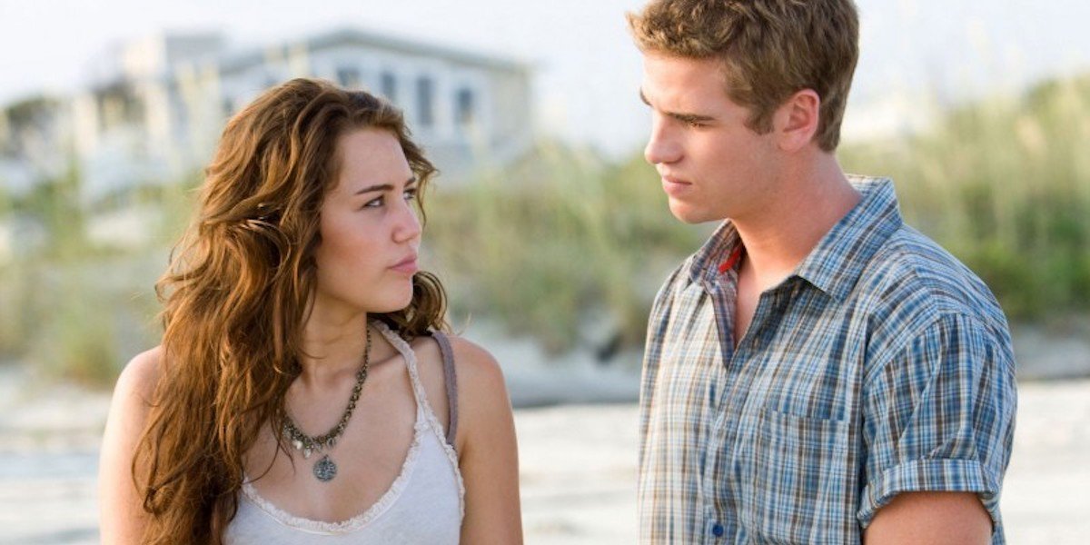 Miley Cyrus and Liam Hemsworth in The Last Song