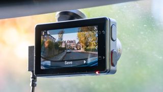 Garmin Dash Cam X310 in a car windshield