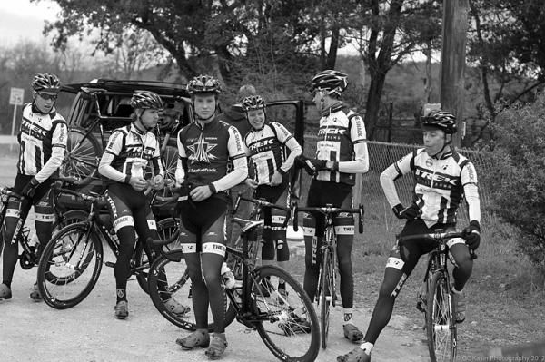 Connor O'Leary poses with the Bontrager Livestrong team