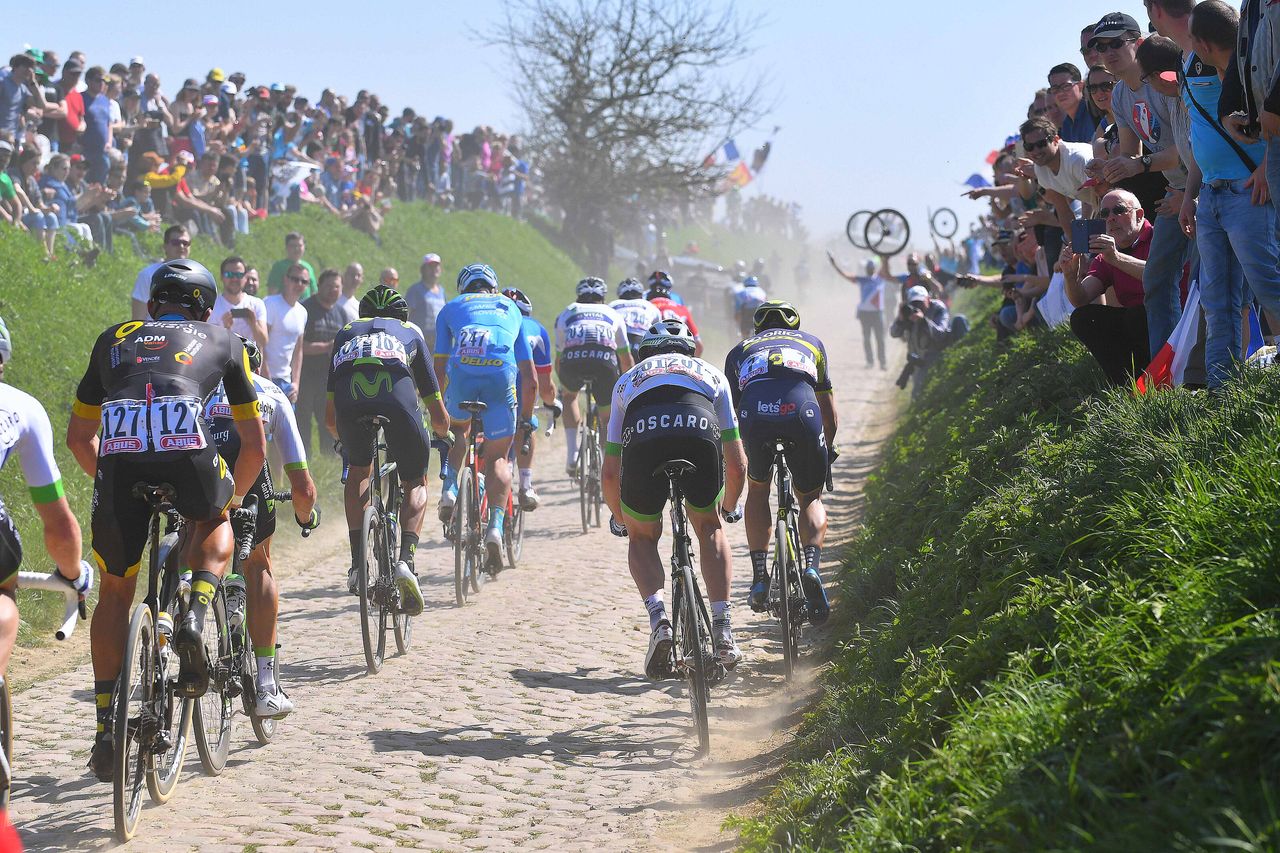 Daniel McLay trades the gutter for the cobblestones at Paris-Roubaix.