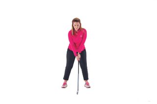 Golf Monthly Top 50 Coach Jo Taylor demonstrating the correct set-up for the golf swing