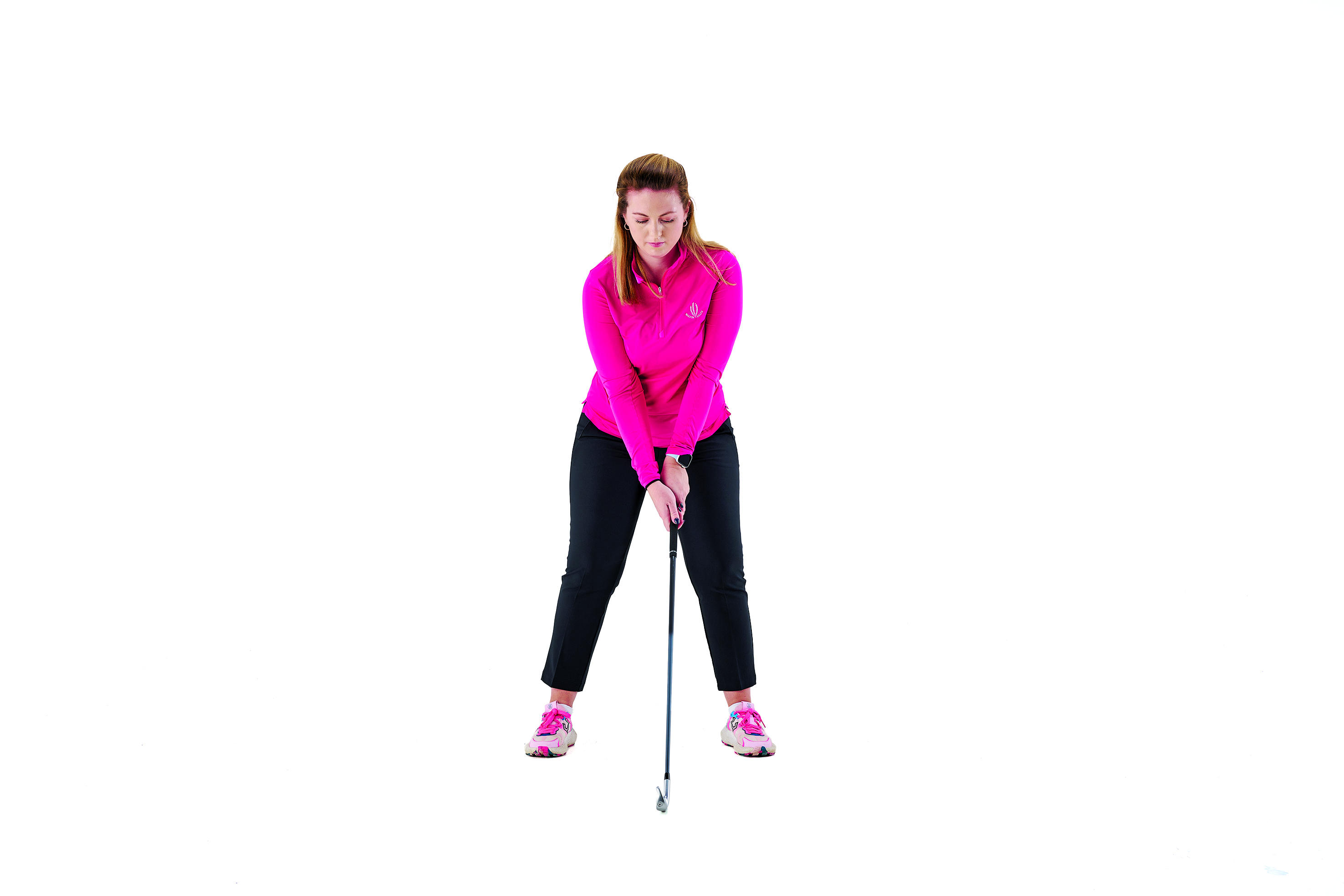 Golf Monthly Top 50 Coach Jo Taylor demonstrating the correct set-up for the golf swing