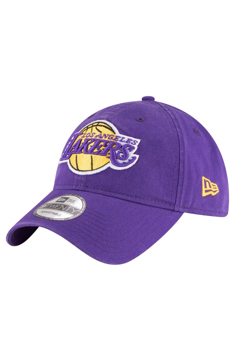 Men's New Era Purple Los Angeles Lakers Team 2.0 9twenty Adjustable Hat