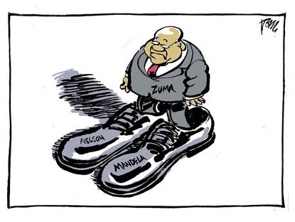 Political cartoon Nelson Mandela Jacob Zuma