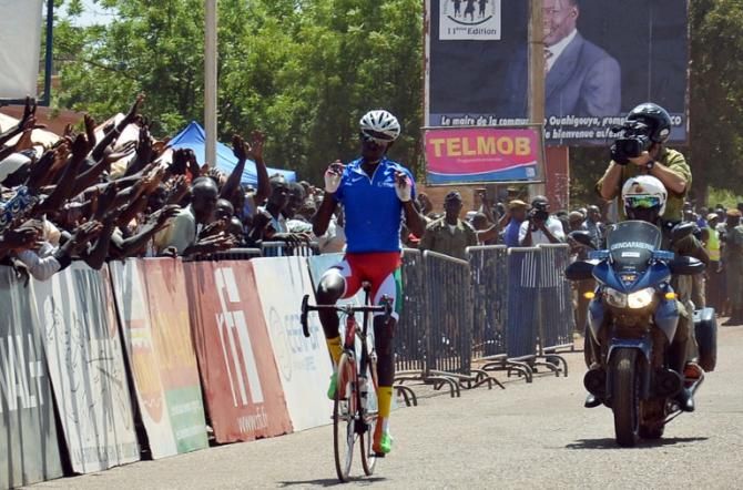 Burkina Faso's Issaka Kabre wins the first stage of the Tour du Faso