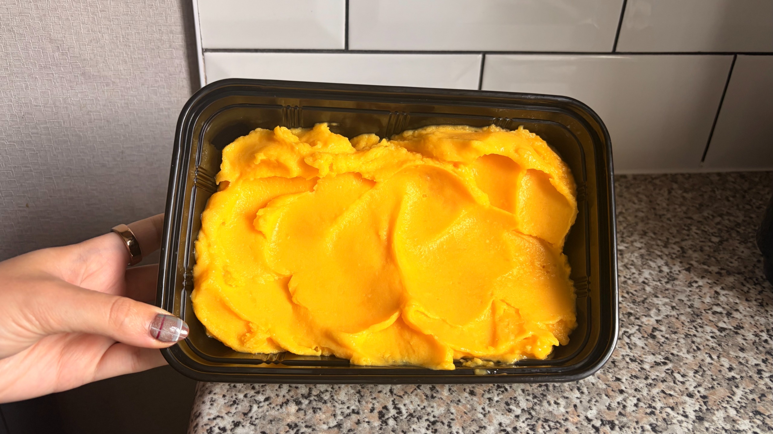 Mango sorbet made using the Ninja Crush Boss