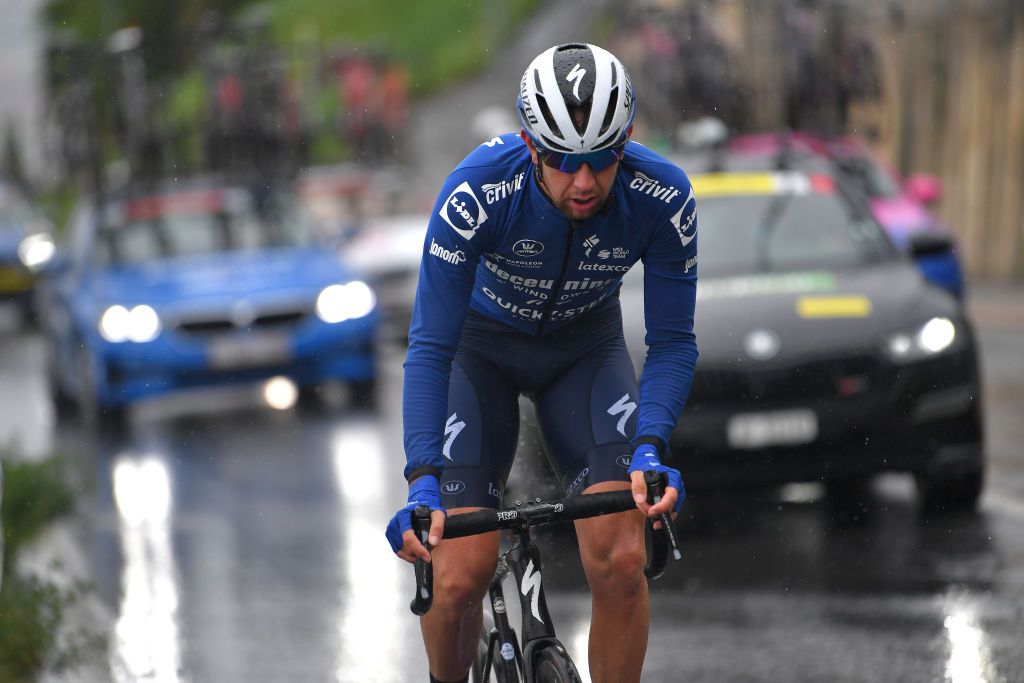 THYON 2000 LES COLLONS SWITZERLAND MAY 01 Josef Cerny of Czech Republic and Team Deceuninck QuickStep in the Breakaway during the 74th Tour De Romandie 2021 Stage 4 a 1613km stage from Sion to Thyon 2000 Les Collons 2076m TDR2021 TDRnonstop UCIworldtour on May 01 2021 in Thyon 2000 Les Collons Switzerland Photo by Luc ClaessenGetty Images