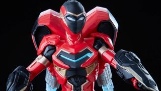 Marvel Legends Deluxe Ironheart action figure promo closeup