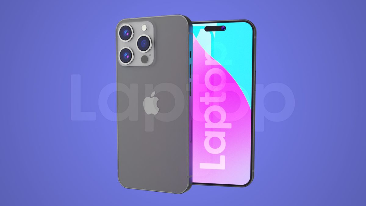 Laptop Mag renders of the iPhone 15 Pro Max in Titan Grey