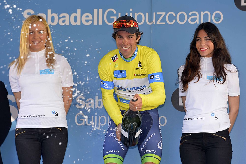 Michael Matthews (Orica-GreenEdge) in yellow leader's jersey