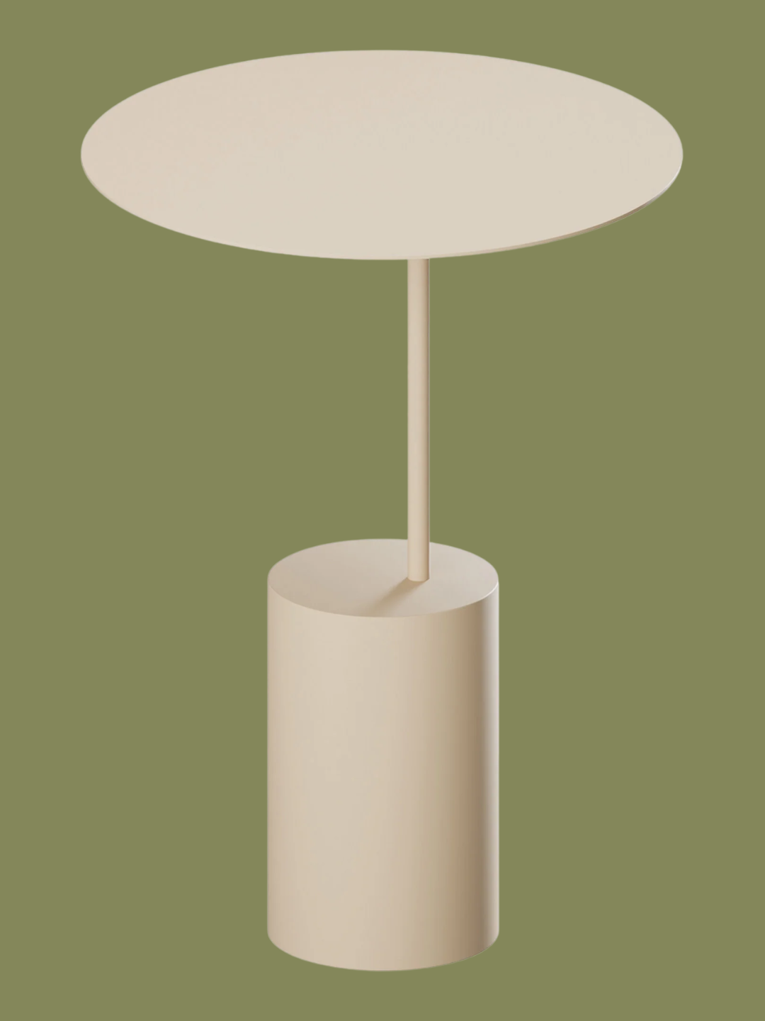 A cream round side table from Westwing