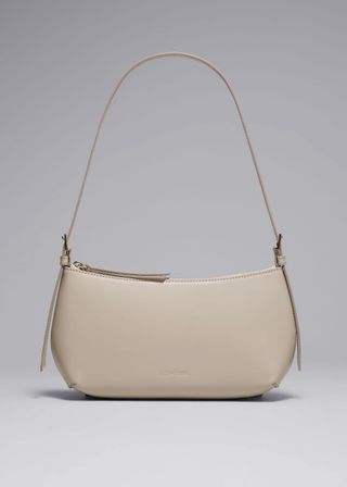 Glossed-Leather Shoulder Bag