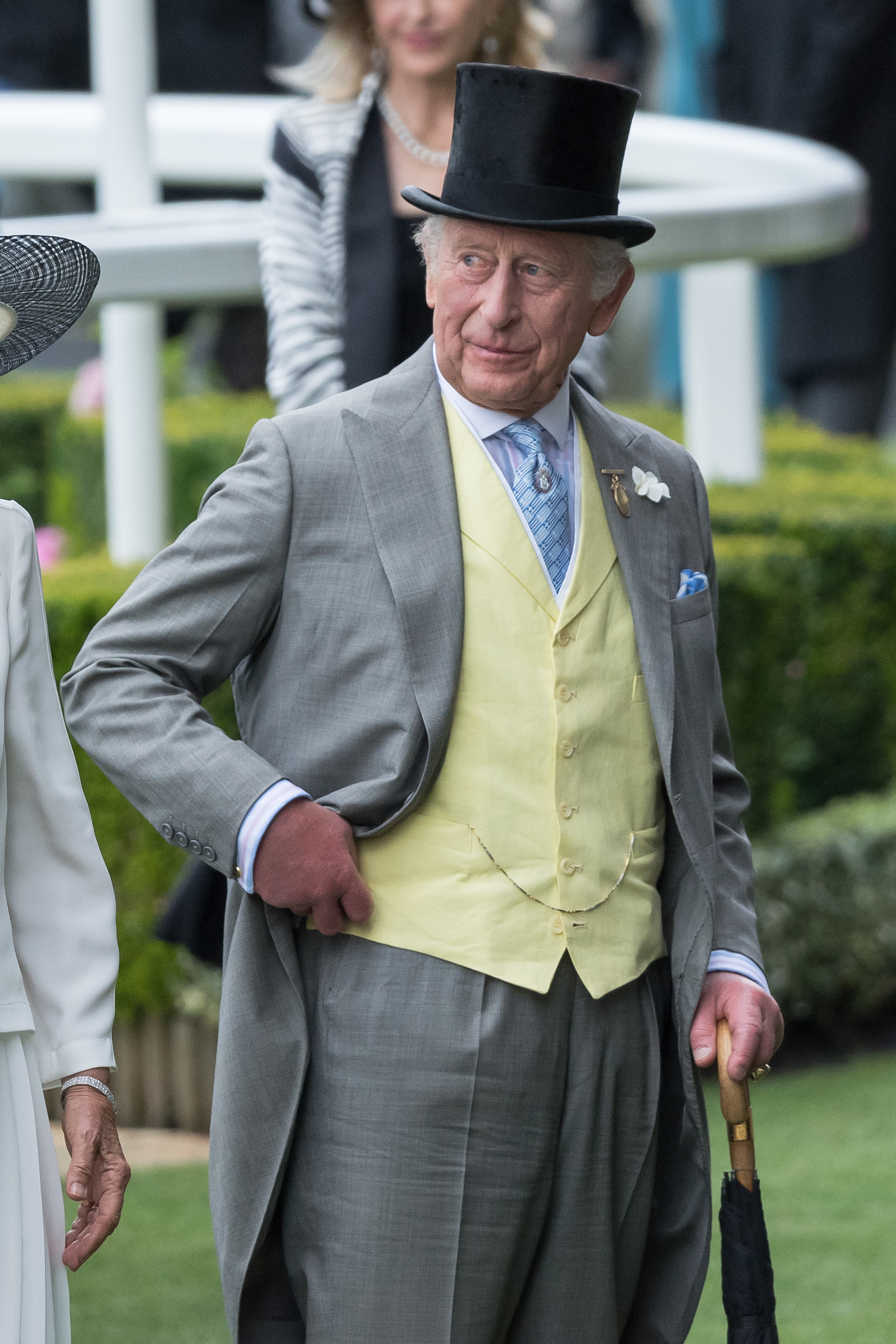 King Charles III wears a waistcoat