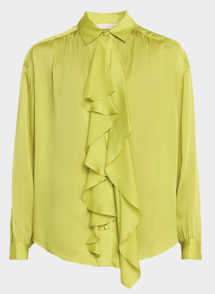 Ulla Johnson, Gesture Silk-Chiffon Ruffle Blouse