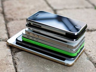 Stack of Old iPhones