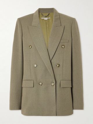 Doubled-Breasted Oversized Wool Blazer