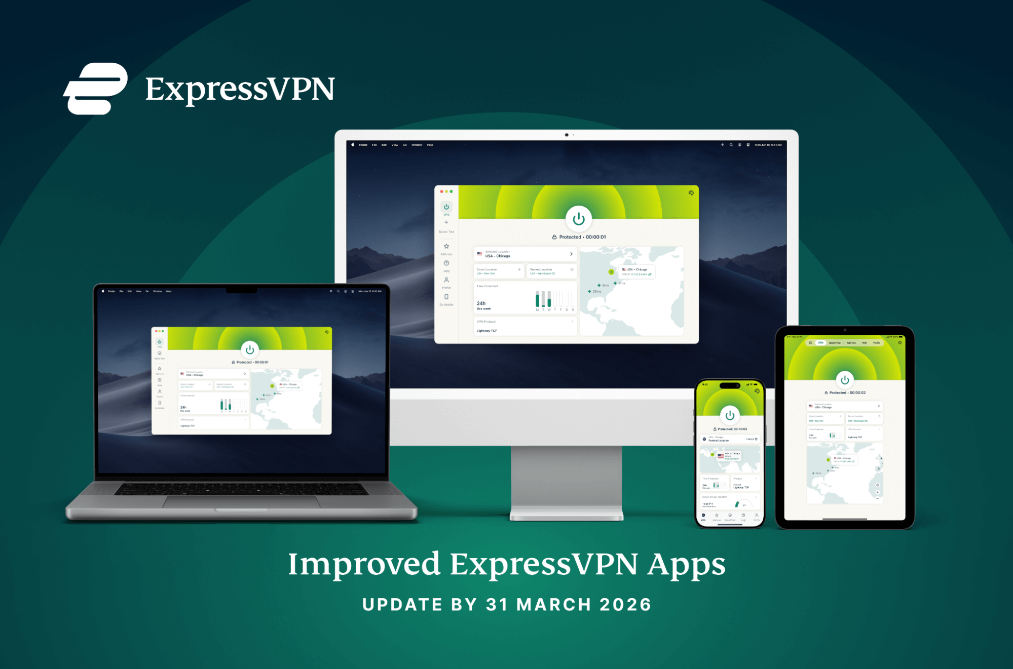 Improved Express VPN apps across platforms &amp;ndash; promo image
