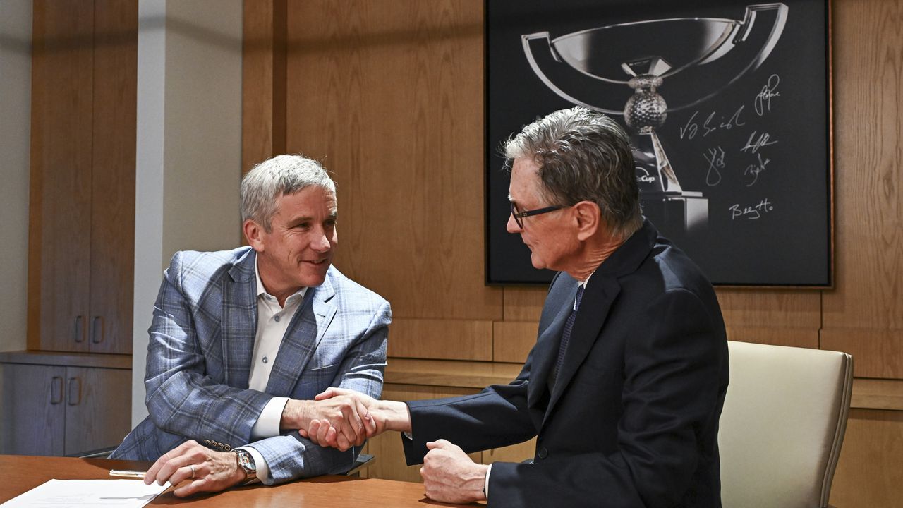 PGA TOUR Commissioner Jay Monahan and John Henry, Principal, Fenway Sports Group