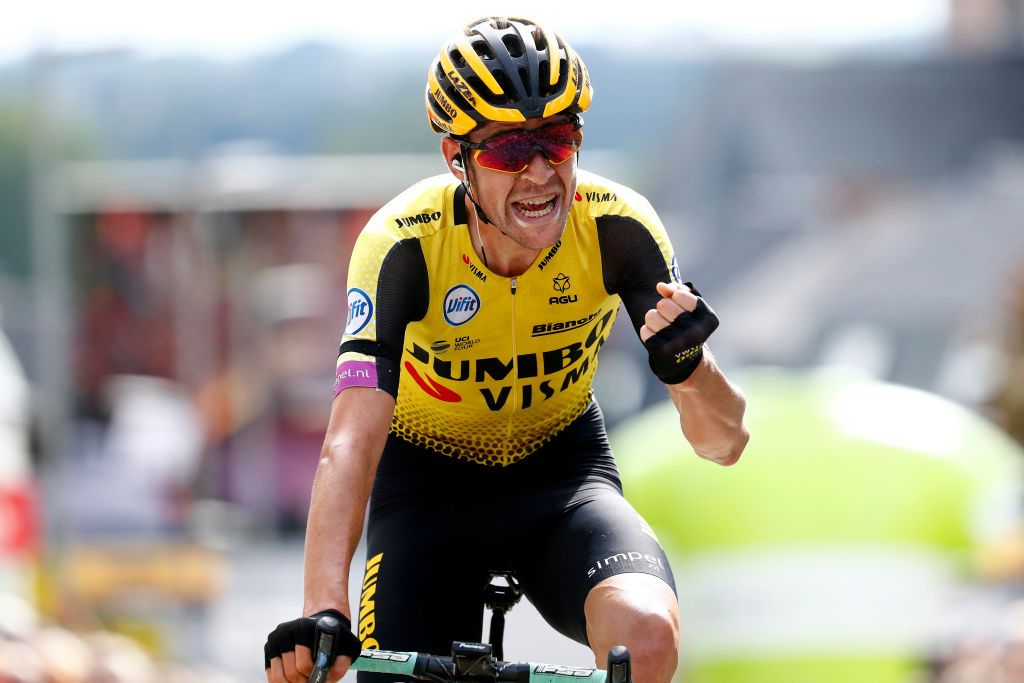 Laurens De Plus celebrates overall victory at the 2019 BinckBank Tour