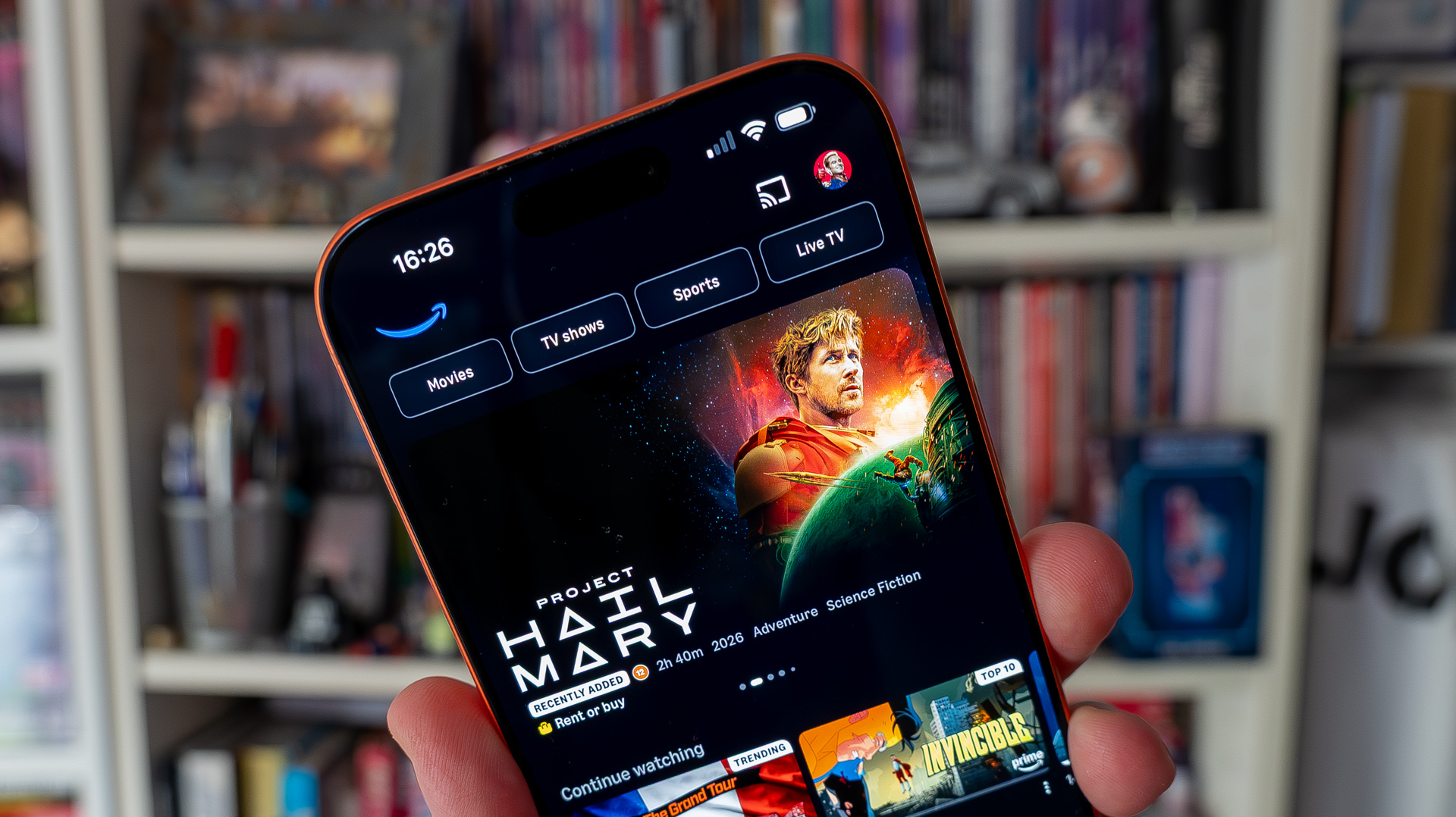 Amazon Prime Video running on an iPhone 17 Pro Max